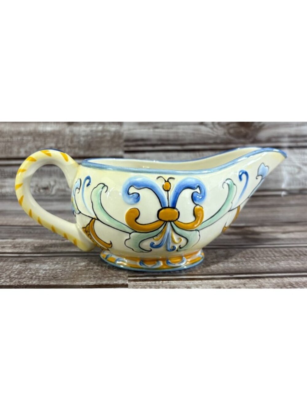 Fitz and Floyd Ricamo Accessories Gravy Boat